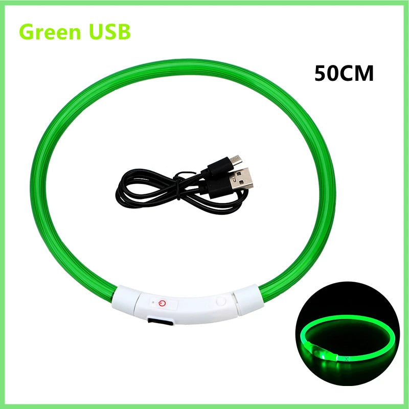 Dog Collar USB Rechargeable Luminous - Barking Dog Shop