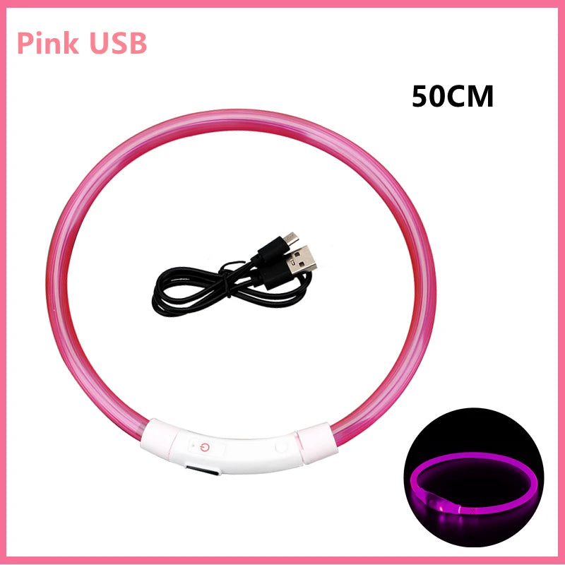 Dog Collar USB Rechargeable Luminous - Barking Dog Shop