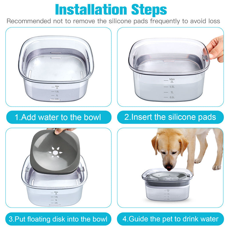 70oz/2L Spill Proof Dog Water Bowl - Barking Dog Shop